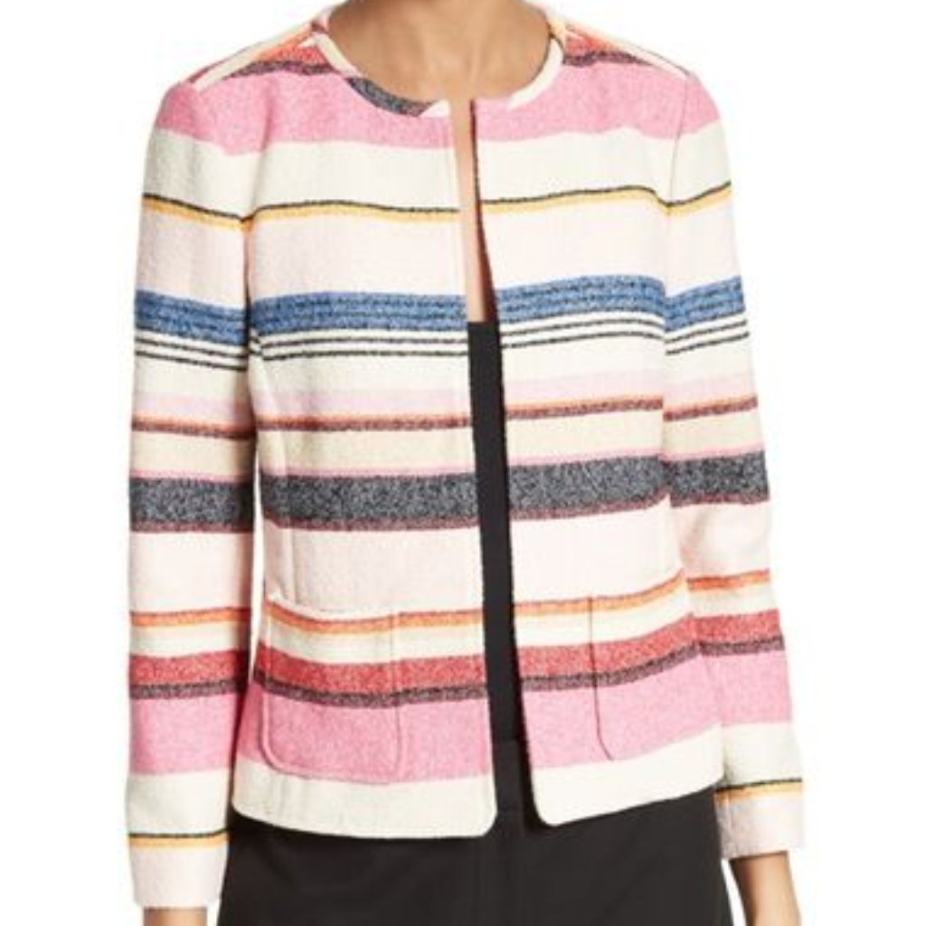 Kate Spadewomen's Pink Berber Stripe Jacket